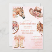 Invitation Fête d'anniversaire de Quinceanera Ouest (Devant)