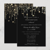 Invitation Fête d'anniversaire de remise de diplôme de paille (Devant / Derrière)