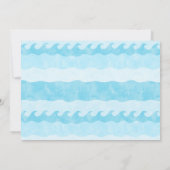 Invitation Fête d'anniversaire de requins sous la mer (Dos)