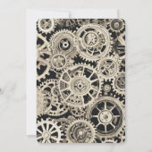 Invitation Fête d'anniversaire de robots (Dos)