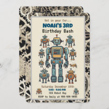 Fête d'anniversaire de robots