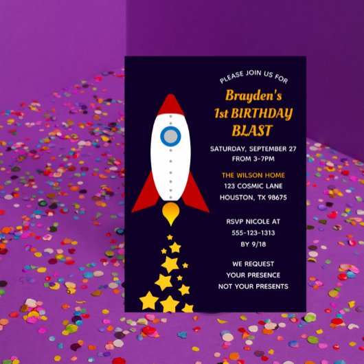 Invitation Fête d'anniversaire de Rockship