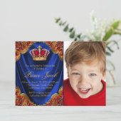 Invitation Fête d'anniversaire de Royal Prince (Debout devant)