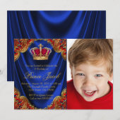 Invitation Fête d'anniversaire de Royal Prince (Devant / Derrière)