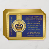 Invitation Fête d'anniversaire de Royal Prince (Devant / Derrière)