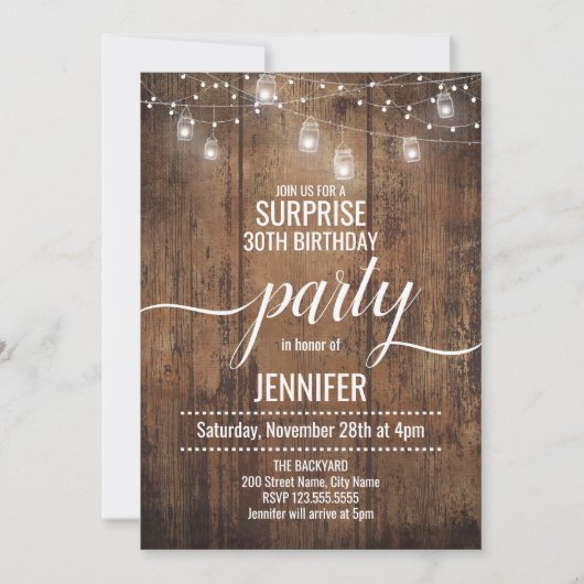 Invitation Fête d'anniversaire de Russe Surprise (Devant)