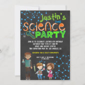 Invitation Fête d'anniversaire de scientifique fou (Devant)