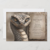 Invitation Fête d'anniversaire de serpent du désert (Devant)
