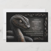 Invitation Fête d'anniversaire de serpent mythique (Devant)