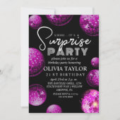 Invitation Fête d'anniversaire de Shirt Black Rose Surprise (Devant)