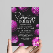 Invitation Fête d'anniversaire de Shirt Black Rose Surprise