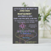 Invitation Fête d'anniversaire de signe de Las Vegas (Debout devant)