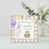 Invitation Fête d'anniversaire de Silly Goose merci (Debout devant)