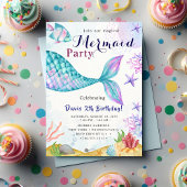 Invitation Fête d'anniversaire de sirène