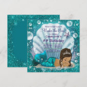 Invitation Fête d'anniversaire de sirène ethnique sous la mer (Devant / Derrière)