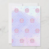 Invitation Fête D'Anniversaire De Sirène Sous La Fête De La M (Dos)