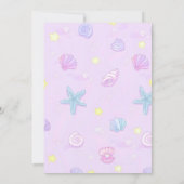 Invitation Fête D'Anniversaire De Sirène Sous La Fête De La M (Dos)