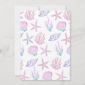 Invitation Fête D'Anniversaire De Sirène Sous La Fête De Sirè (Dos)