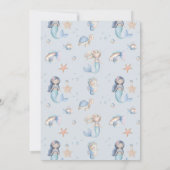 Invitation Fête d'anniversaire de sirène sous la mer bleue (Dos)