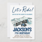 Invitation Fête d'anniversaire de ski (Devant)