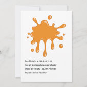 Invitation Fête d'anniversaire de Slime Mignon (Dos)