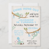 Invitation Fête d'anniversaire de Sloth Jungle (Devant)