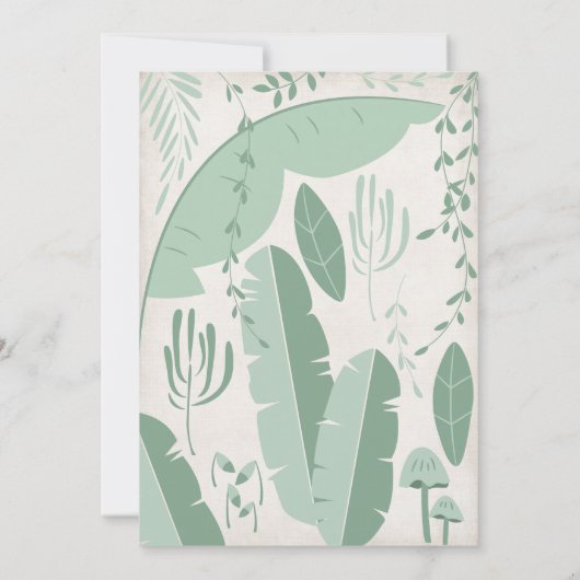 Invitation Fête d'anniversaire de Sloth Jungle (Dos)