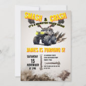 Invitation Fête d'anniversaire de SMASH & CRASH Monster (Devant)
