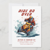 Invitation Fête d'anniversaire de snowboard : Venez nous rejo (Devant)