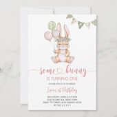 Invitation Fête d'anniversaire de Some Bunny (Devant)
