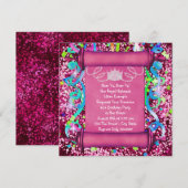 Invitation Fête d'anniversaire de Son Altesse Royale la Princ (Devant / Derrière)