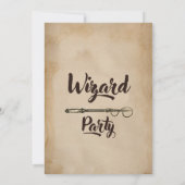 Invitation Fête d'anniversaire de sorcière de magicien bleu (Dos)