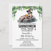 Invitation Fête d'Anniversaire de Sorcière Tropicale Summerwe (Devant)