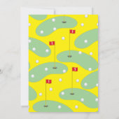 Invitation Fête d'anniversaire de sport de golf mini mignon p (Dos)