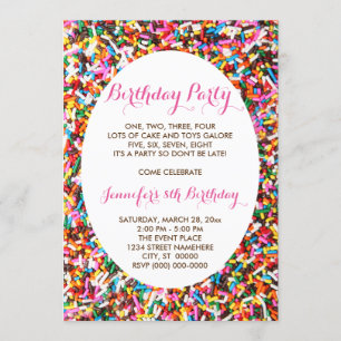 Invitation Fête d'anniversaire de Sprinkings