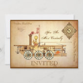 Invitation Fête d'anniversaire de Steampunk (Devant)