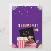 Invitation Fête d'anniversaire de Stwood avec des amis (Dos)