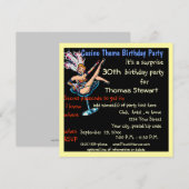 Invitation Fête d'anniversaire de style de casino de Vegas (Devant / Derrière)