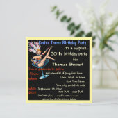 Invitation Fête d'anniversaire de style de casino de Vegas (Debout devant)