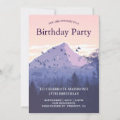Invitation Fête d'anniversaire de Sunset Forest Mountain (Devant)
