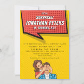 Invitation Fête d'anniversaire de surprise de bulle de la (Devant)