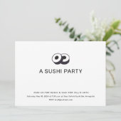Invitation Fête d'anniversaire de sushi pour dîner (Debout devant)