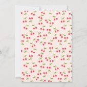 Invitation Fête d'anniversaire de Sweet Cherry (Dos)