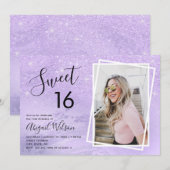 Invitation Fête d'anniversaire de sweet sixteen de parties sc (Devant / Derrière)