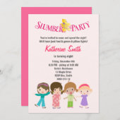 Invitation Fête d'anniversaire de Swood Slepover (Devant / Derrière)