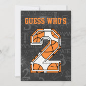 Invitation Fête d'anniversaire de tableau de basket-ball 2ème (Devant)