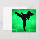 Invitation Fête d'anniversaire de Taekwondo Girls (Devant / Derrière)