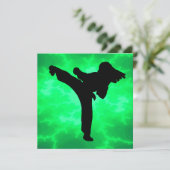 Invitation Fête d'anniversaire de Taekwondo Girls (Debout devant)