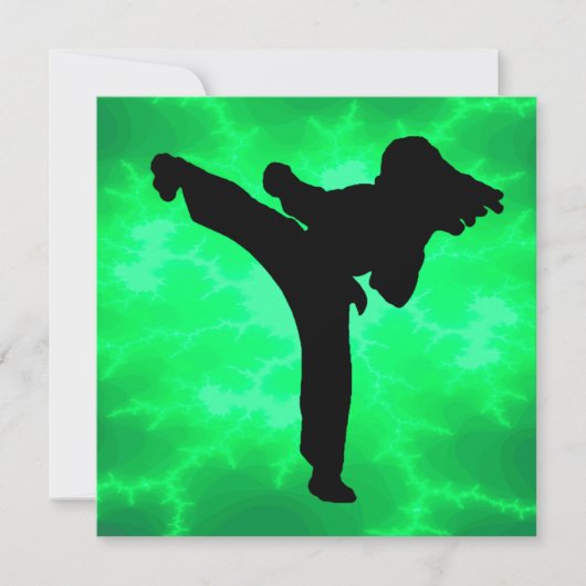 Invitation Fête d'anniversaire de Taekwondo Girls (Devant)