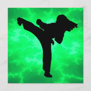 Invitation Fête d'anniversaire de Taekwondo Girls